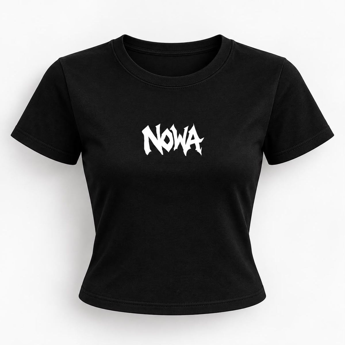 "NOWA" BABY TEE BLACK