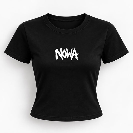 "NOWA" BABY TEE BLACK